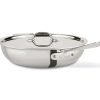 All-Clad D3 Stainless 3-Ply Bonded Cookware, Weeknight Pan With Lid, 4 Quart Saute Pans