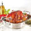 All-Clad Gourmet Accessories, Large Stainless Steel Roaster With Rack, 13 X 16 Inch Roasters