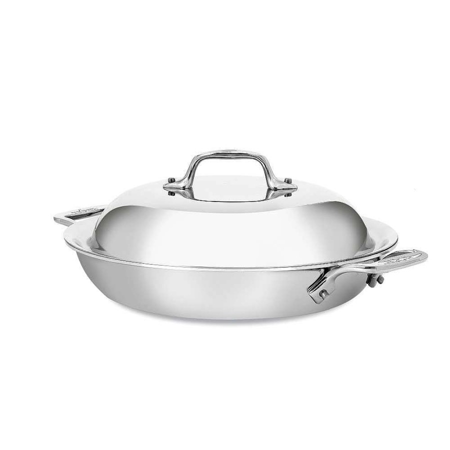 All-Clad D3 Stainless 3-Ply Bonded Cookware, Sear & Serve Skillet With Domed Lid, 10.5 Inch Mother'S Day