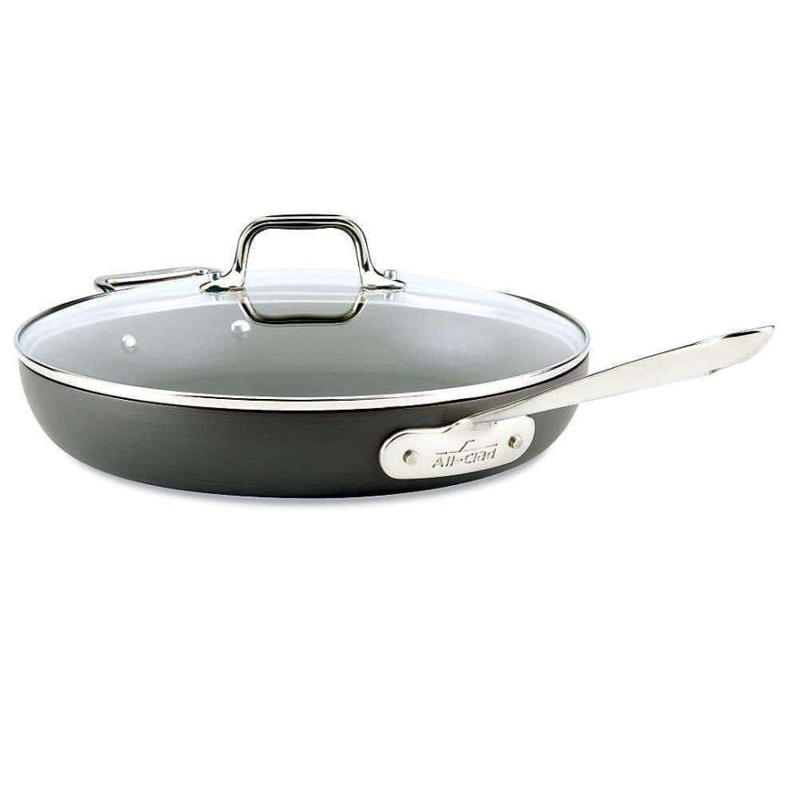 All-Clad Ha1 Hard Anodized Nonstick Cookware, Fry Pan With Lid, 12 Inch Fry Pans & Skillets