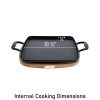 All-Clad Enameled Cast Iron, Griddle With Acacia Wood Trivet, 11 Inch Griddle & Grill Pans