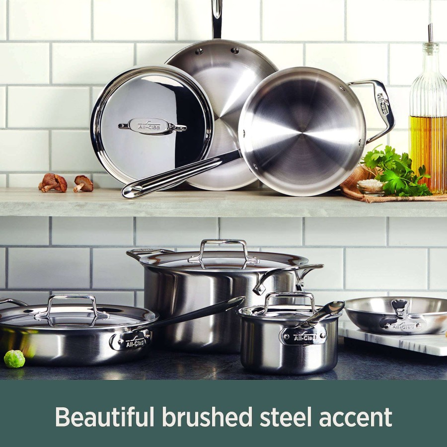 All-Clad D5 Stainless Brushed 5-Ply Bonded Cookware, Fry Pan, 12 Inch Fry Pans & Skillets