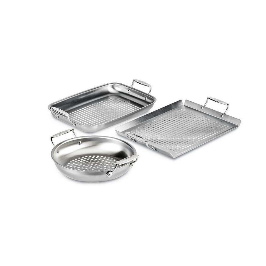 All-Clad Outdoor 3 Piece Stainless Steel Set Outdoor Cookware