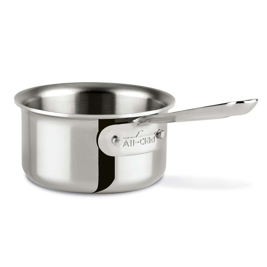 All-Clad D3 Stainless 3-Ply Bonded Cookware, Butter Warmer With Pour Lip, 0.5 Quart Soups & Stockpots