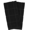 All-Clad Solid Kitchen Towel Set, Black, 2 Pieces Kitchen Linens