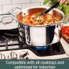 All-Clad D5 Stainless Polished 5-Ply Bonded Cookware, Steamer Set, 3 Quart Soups & Stockpots