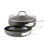 All-Clad Ha1 Hard Anodized Nonstick Cookware, 2 Piece Fry Pan And Saute Pan With Lid Set, 10 Inch And 4 Quart Cookware Sets