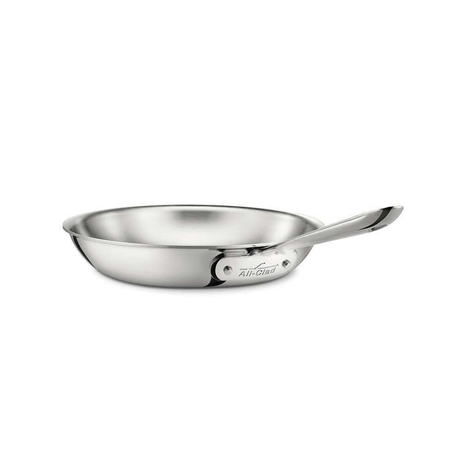 All-Clad D5 Stainless Polished 5-Ply Bonded Cookware, Fry Pan, 8 Inch Fry Pans & Skillets