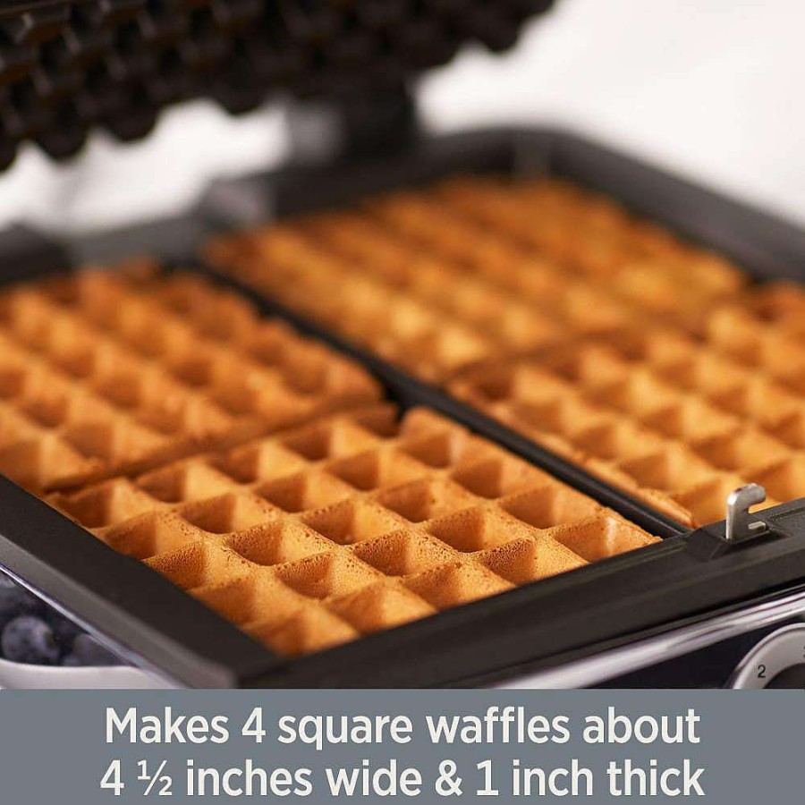 All-Clad Gourmet Digital Belgian Waffle Maker With Removable Plates, 4 Slice Kitchen Electrics