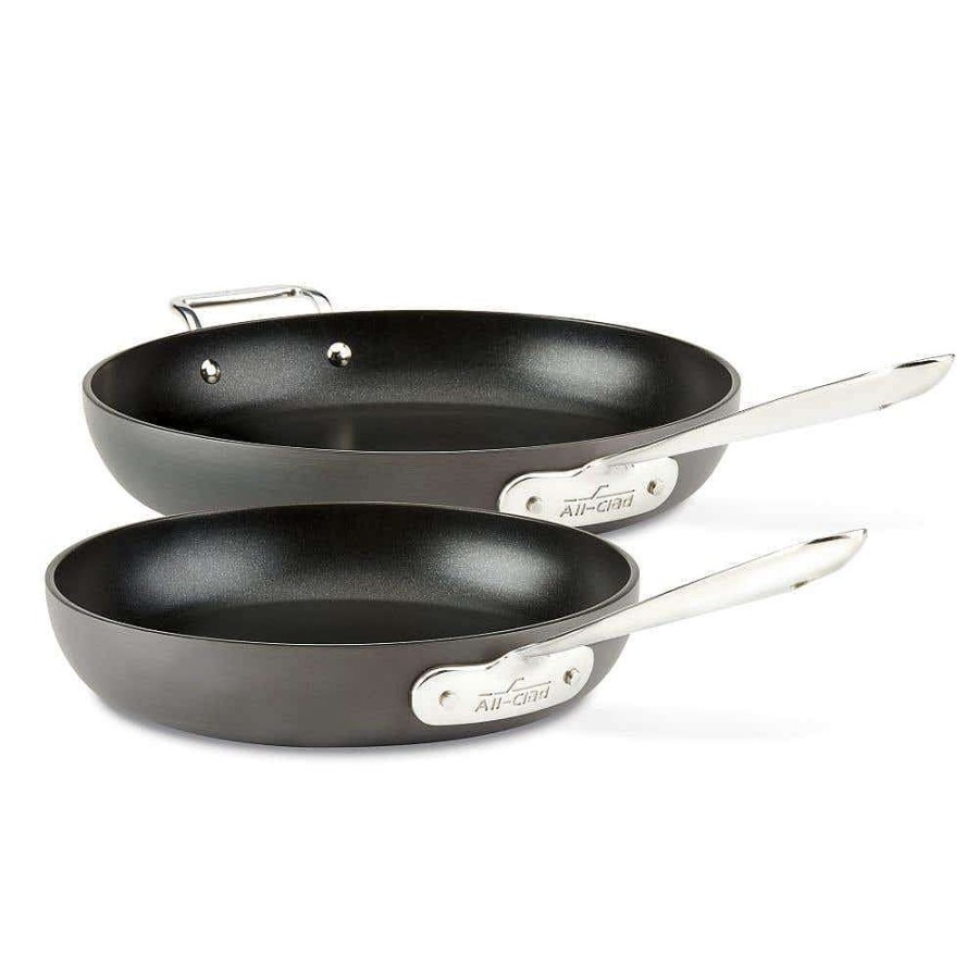 All-Clad Ha1 Hard Anodized Nonstick Cookware, 2 Piece Fry Pan Set, 10 & 12 Inch Fry Pans & Skillets