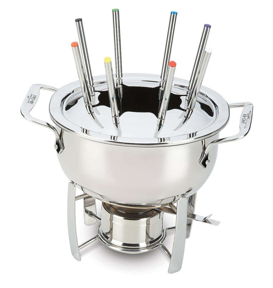 All-Clad Gourmet Accessories, 12 Piece Fondue Set With Stainless Steel Pot And Cast Aluminum Insert Specialty Cookware