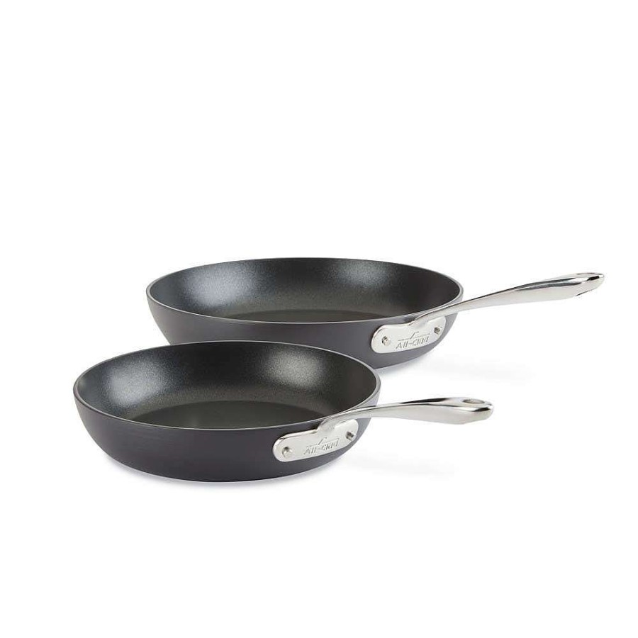 All-Clad Essentials Hard Anodized Nonstick Cookware, 2 Piece Fry Pan Set, 10.5 And 12 Inch Fry Pans & Skillets