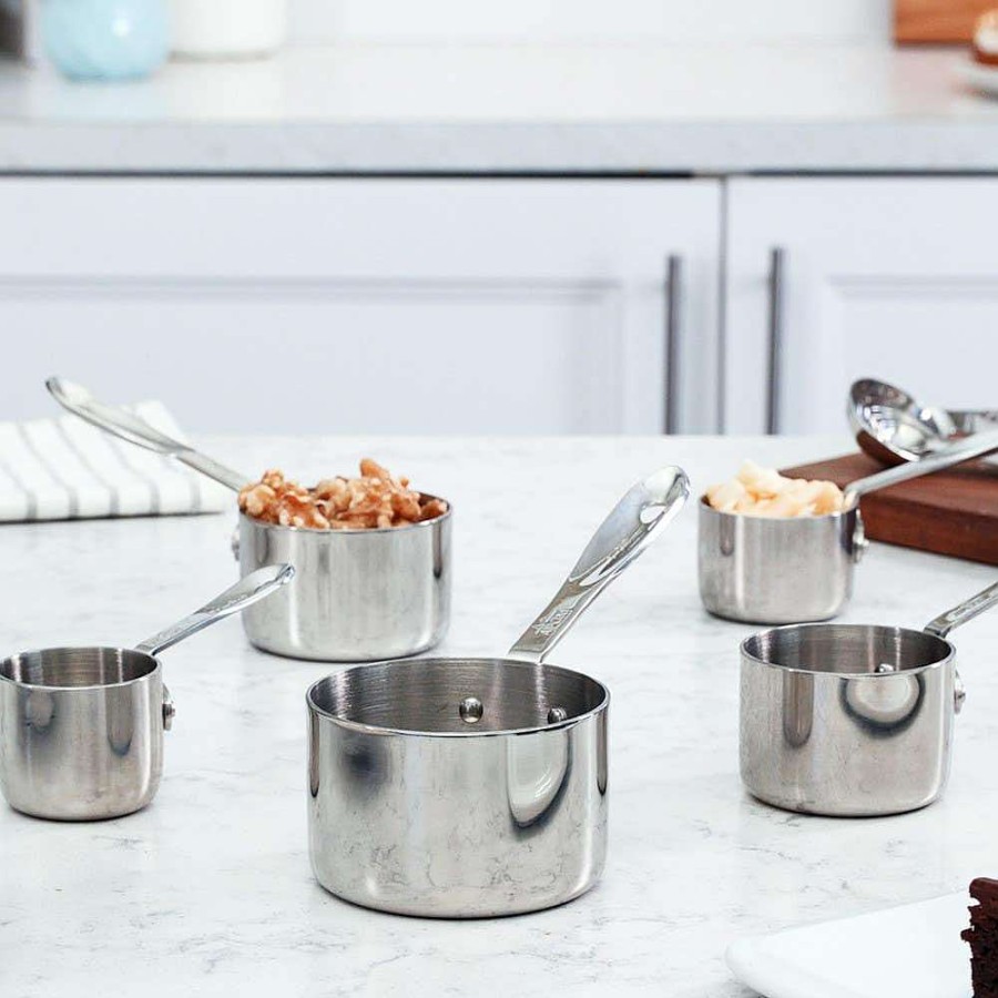 All-Clad Stainless Steel Measuring Cup Set, 5 Piece Kitchen Accessories