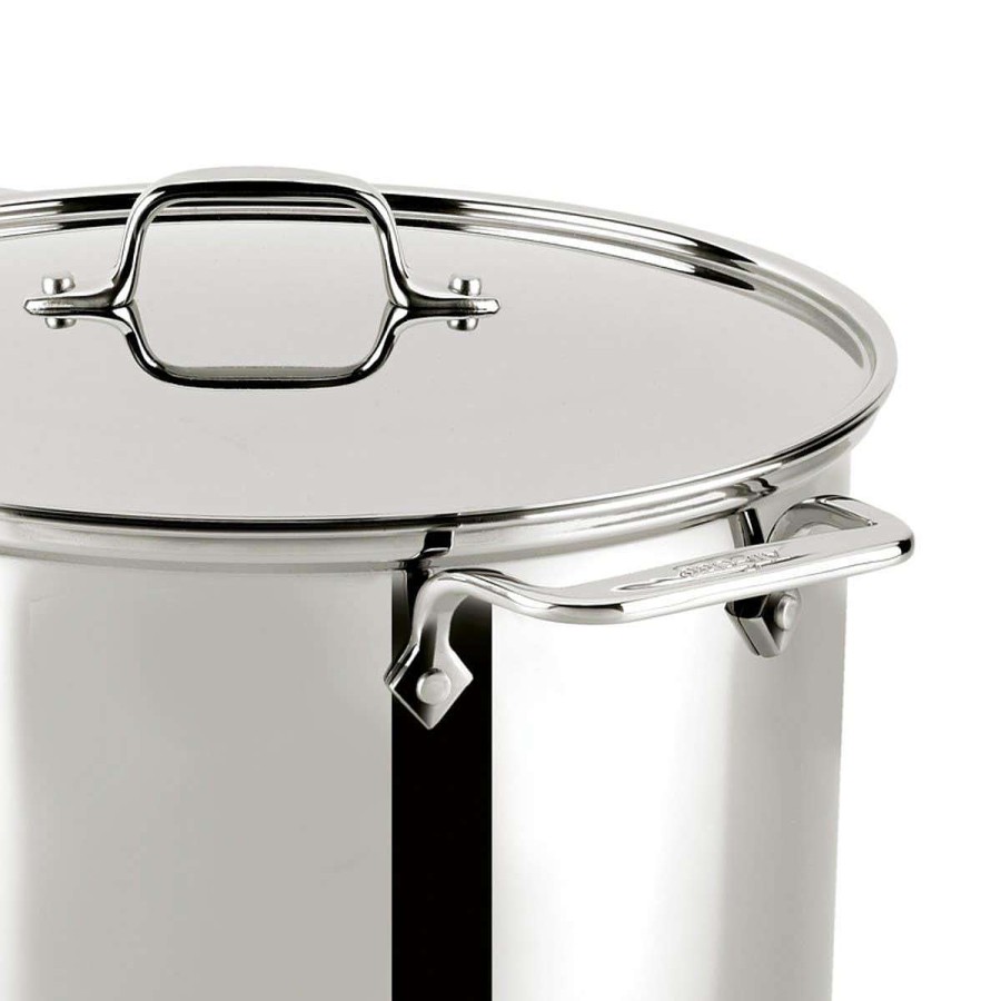 All-Clad Gourmet Accessories, Stainless Steel Stockpot With Lid, 16 Quart Specialty Cookware