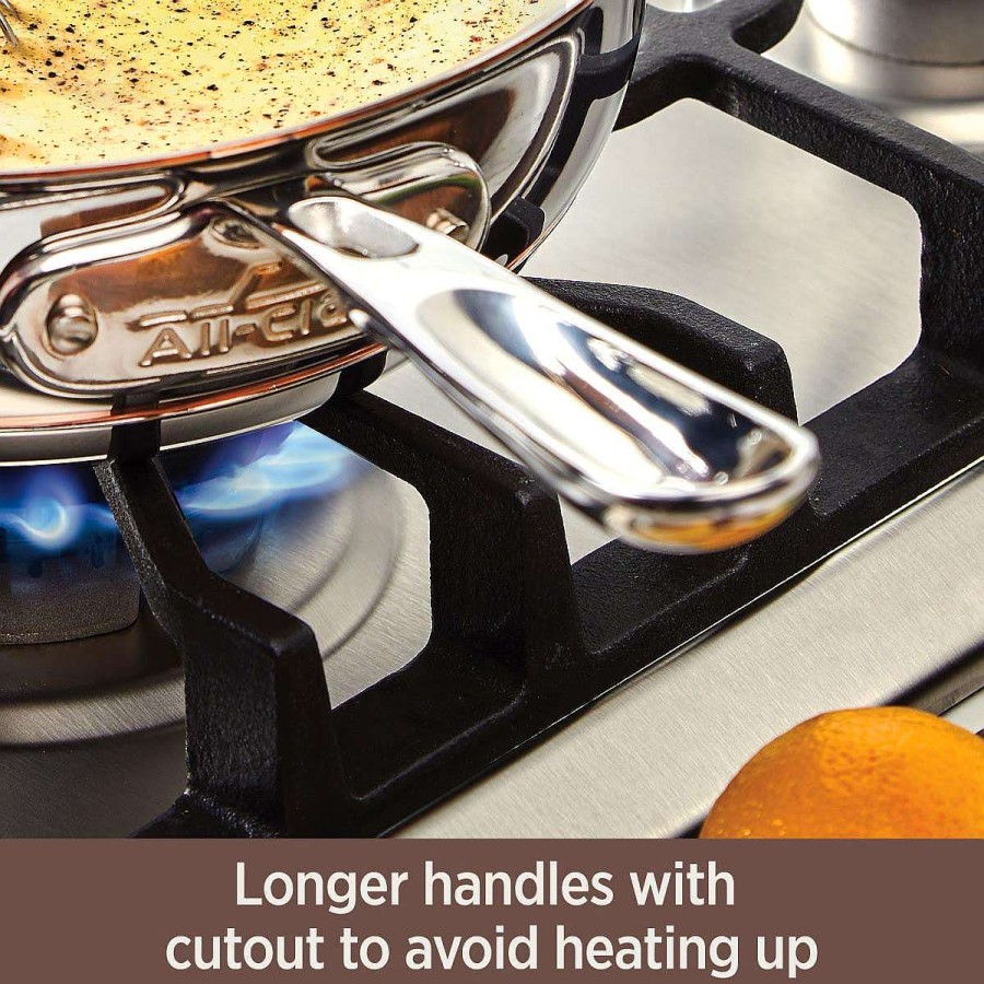 All-Clad Copper Core 5-Ply Bonded Cookware, Sauce Pan With Lid, 3 Quart Sauce Pans & Sauciers