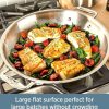 All-Clad D3 Stainless 3-Ply Bonded Cookware, Universal Pan With Lid, 3 Quart Saute Pans