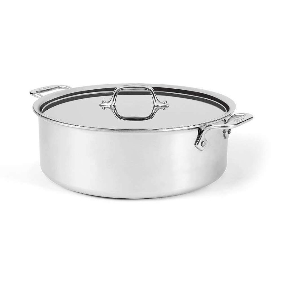 All-Clad D3 Stainless Everyday 3-Ply Bonded Cookware, Rondeau, 8 Quart Soups & Stockpots